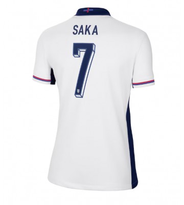 England Bukayo Saka #7 Hjemmebanetrøje Dame EM 2024 Kort ærmer